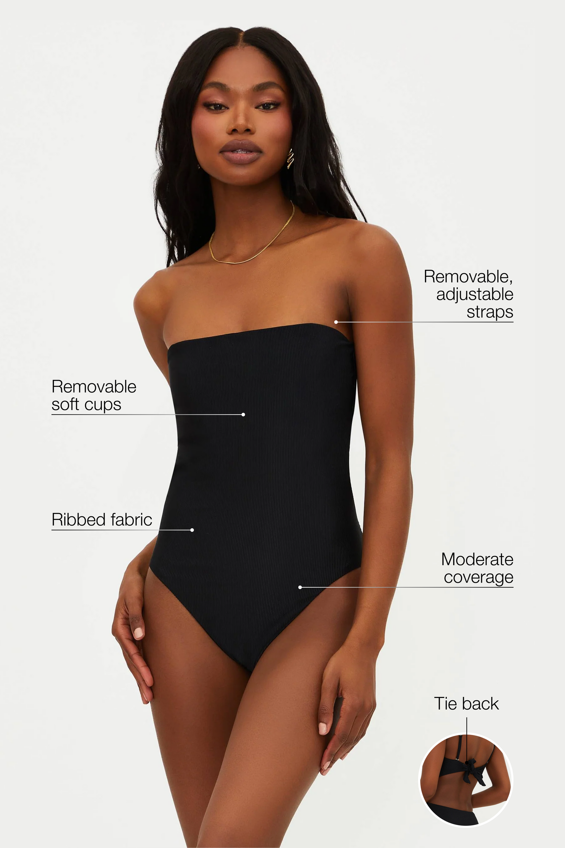 Stassia One Piece Black
