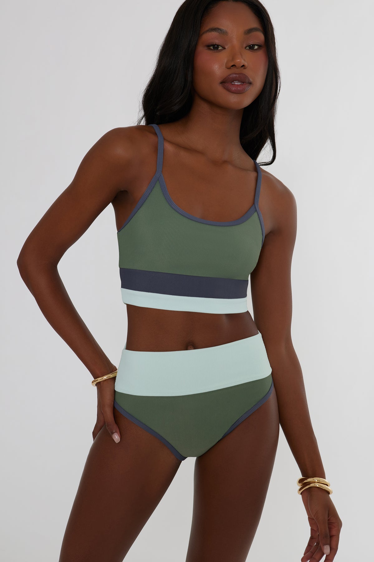 Eva Top Palm Paradise Colorblock