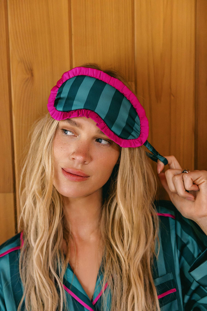 Eye Mask Pine Stripe Satin