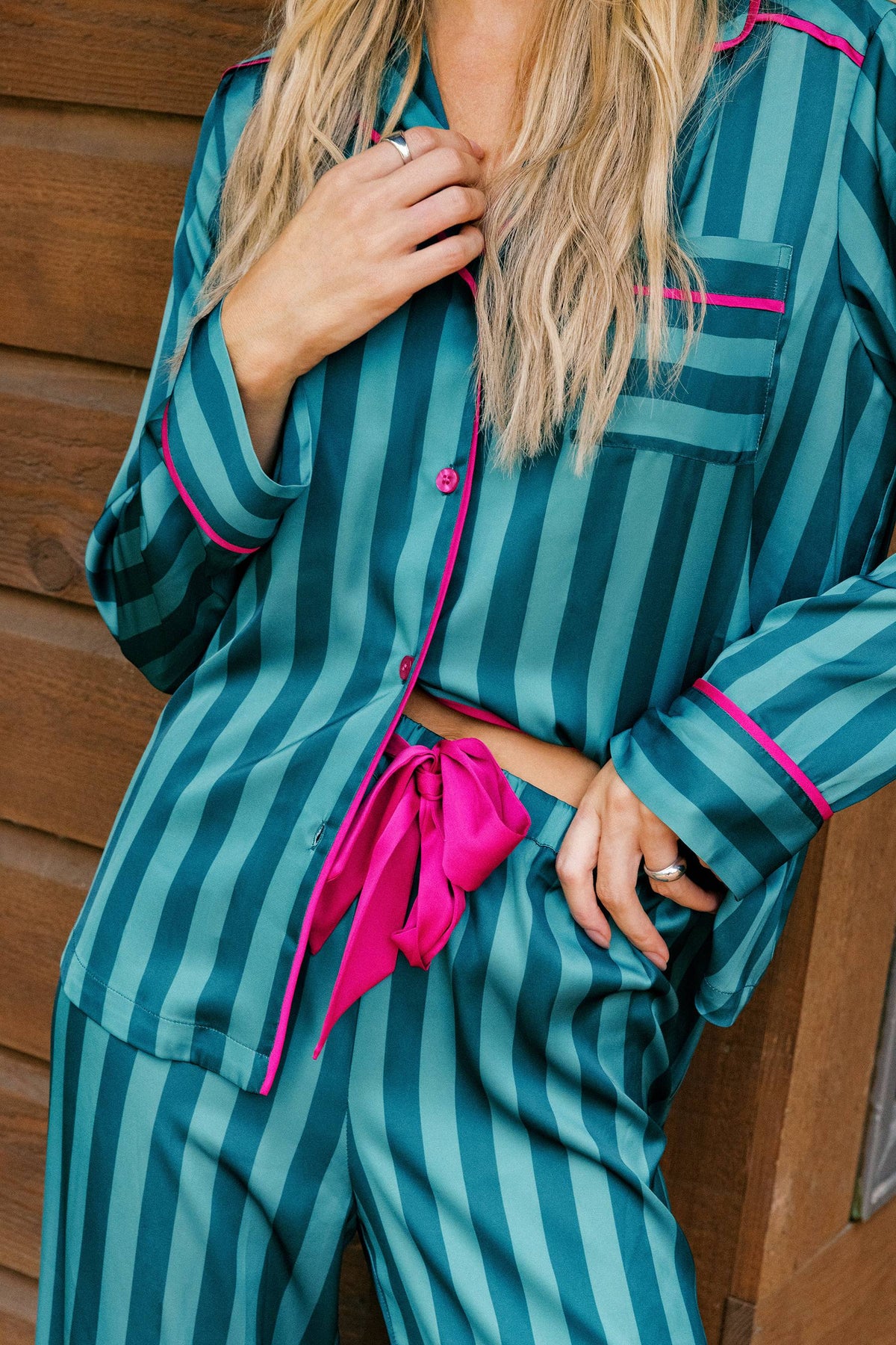 Livy & Connie Pj Set Pine Stripe