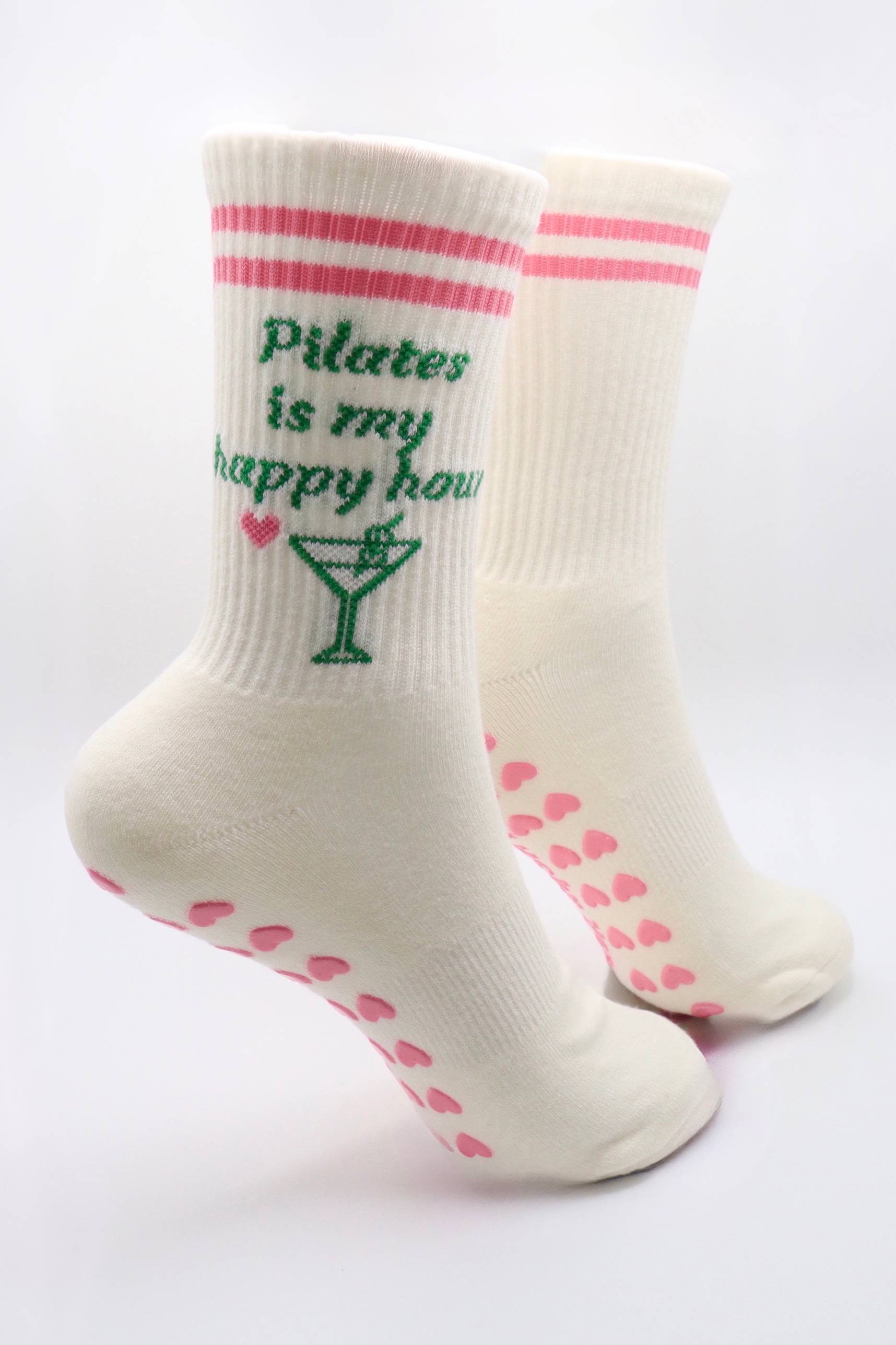 Lucky You Pilates Socks Happy Hour