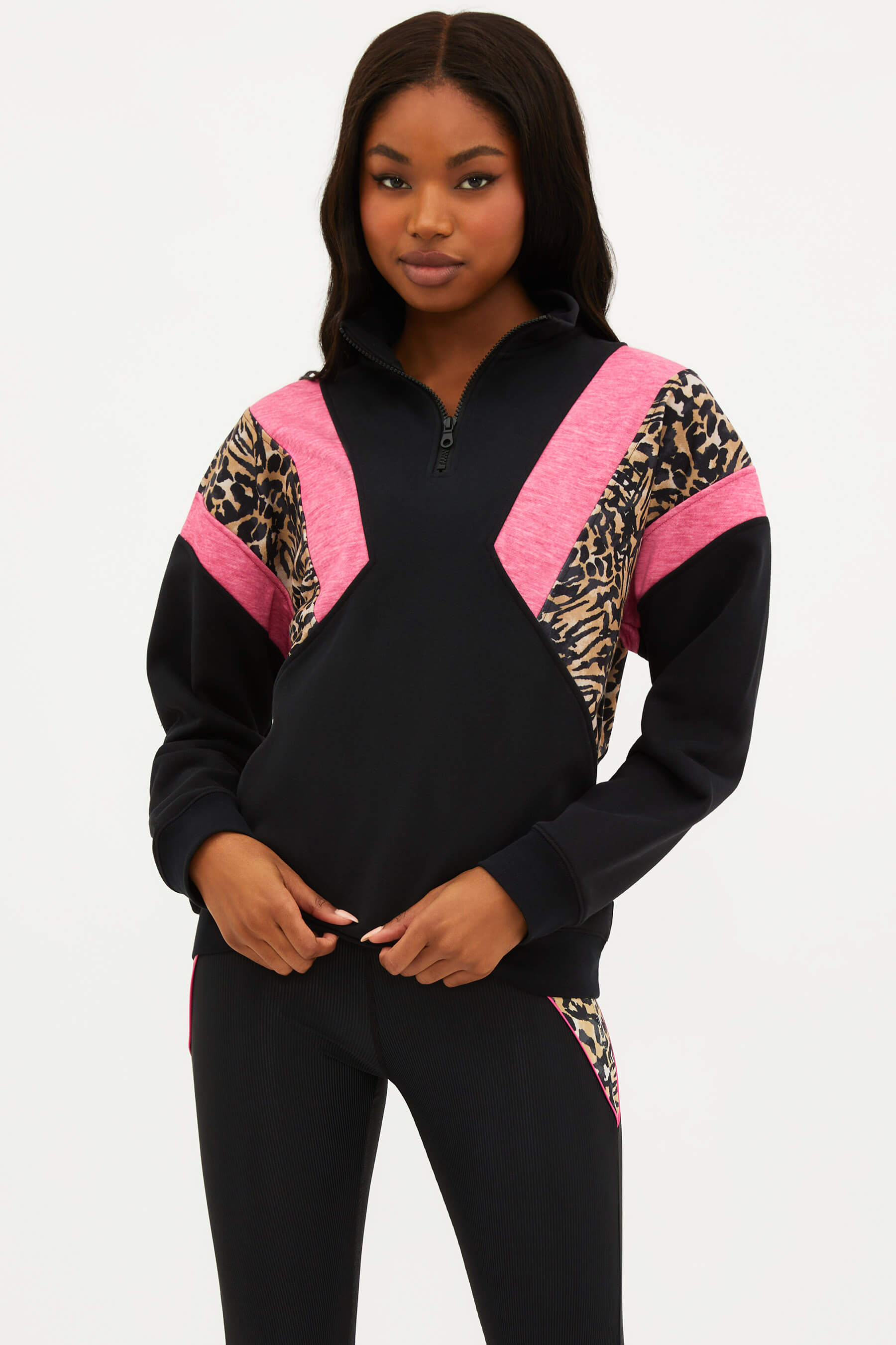 Max Half Zip Sweatshirt Amour Leopard