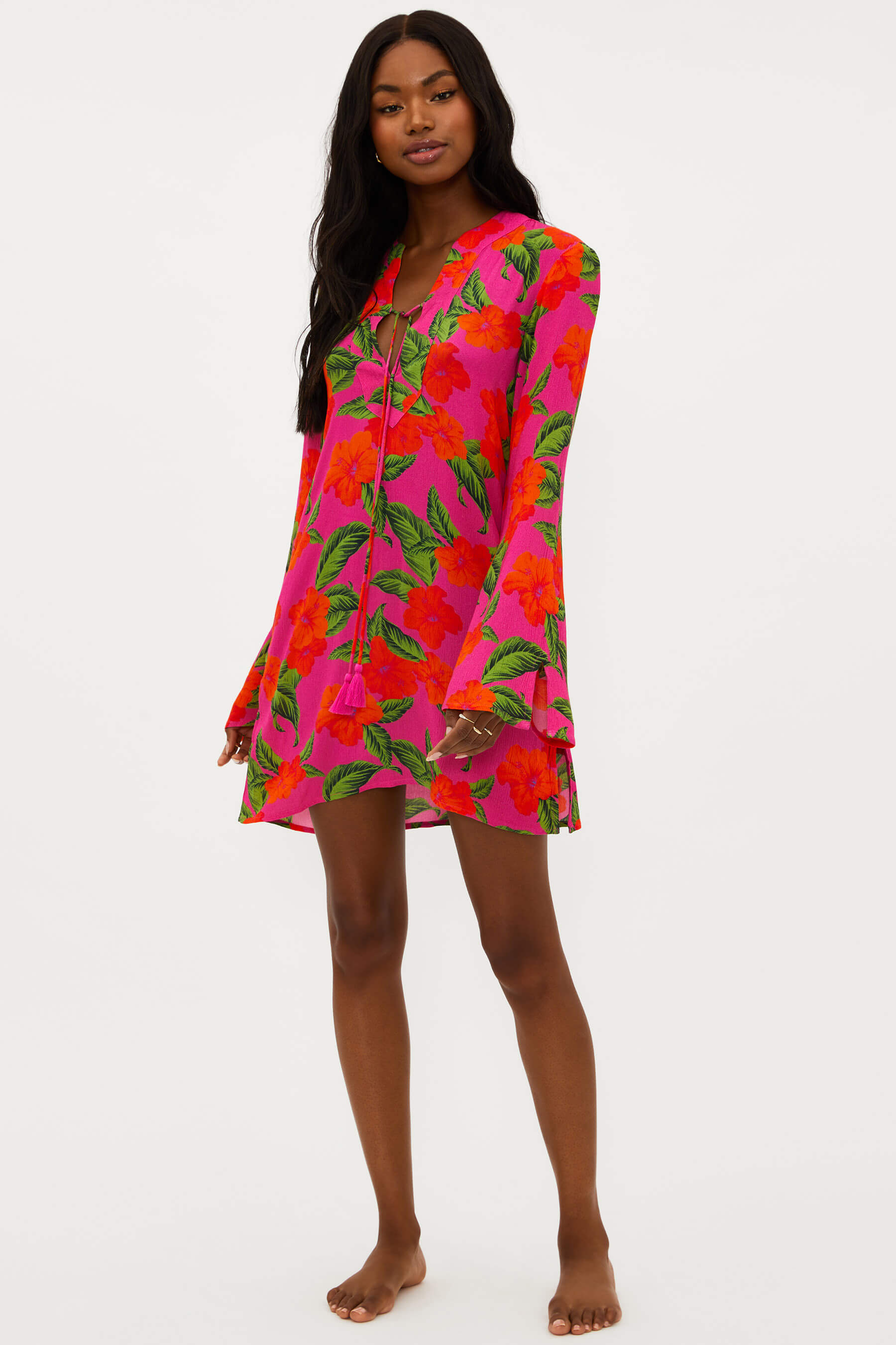 Luana Kaftan Hibiscus Sunset