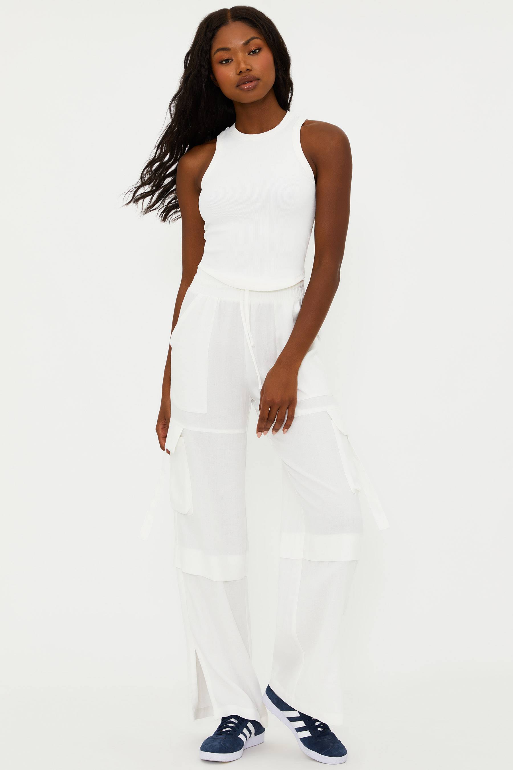 Gianna Pant White Linen