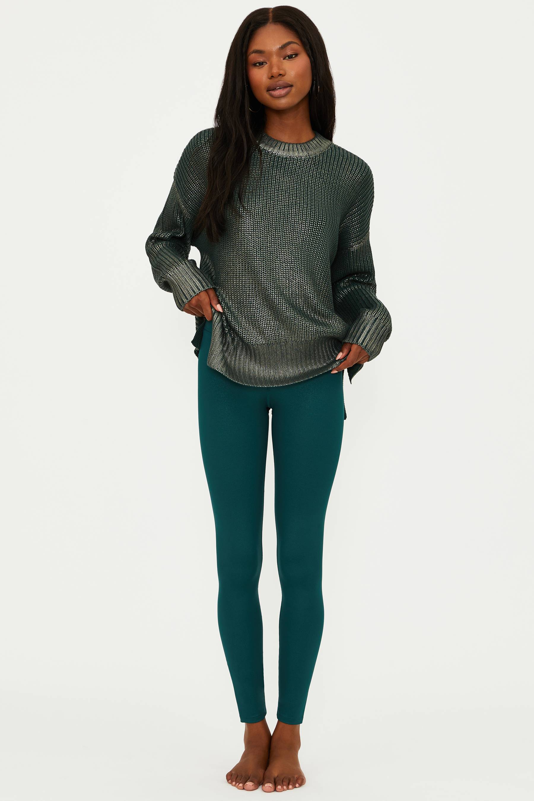 Beach Riot | Piper Legging Pine Shimmer | Active Leggings | Beach Riot