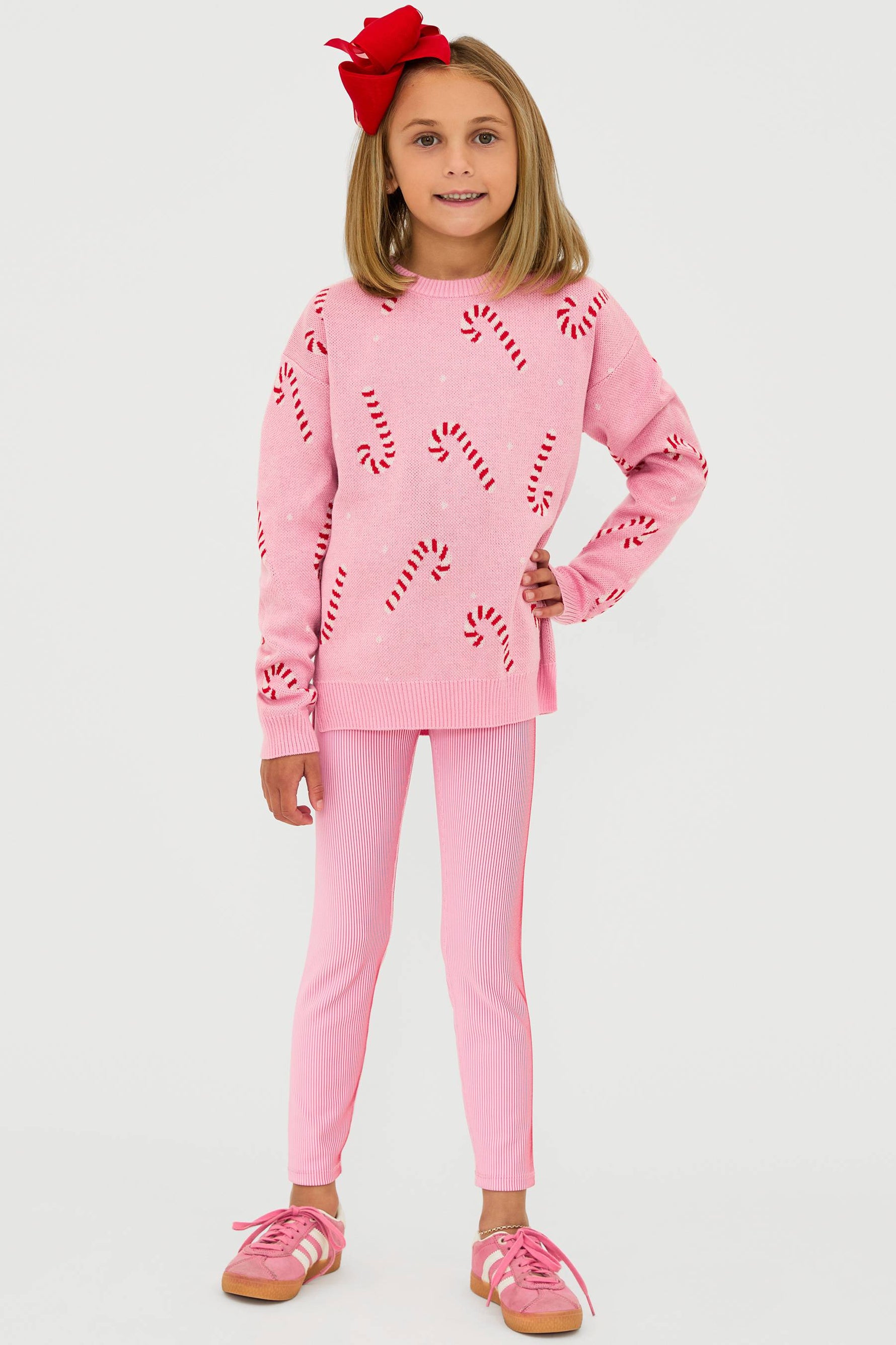 Little Peppa Legging Candy Cane Two Tone Rib