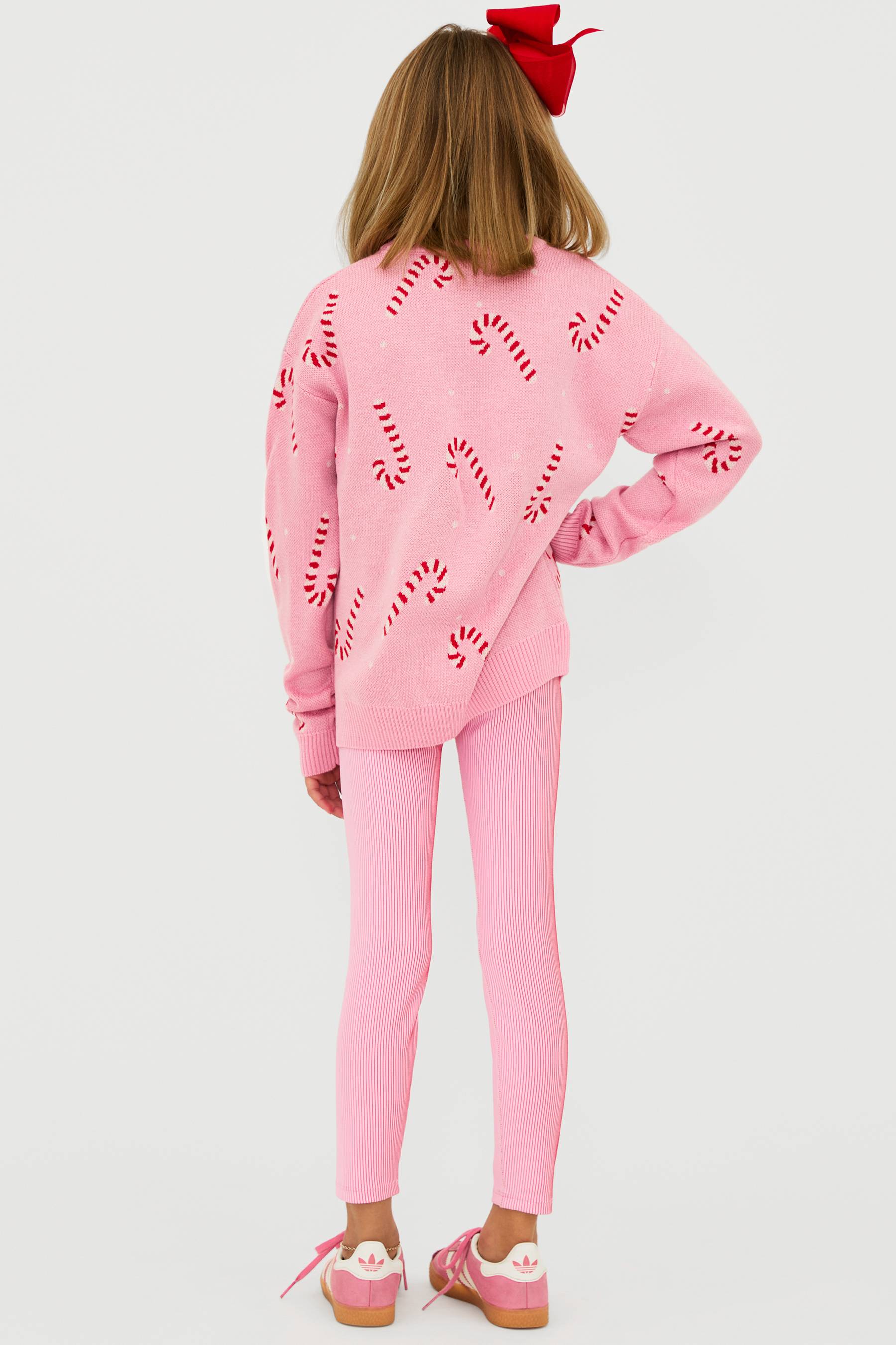 Little Peppa Legging Candy Cane Two Tone Rib