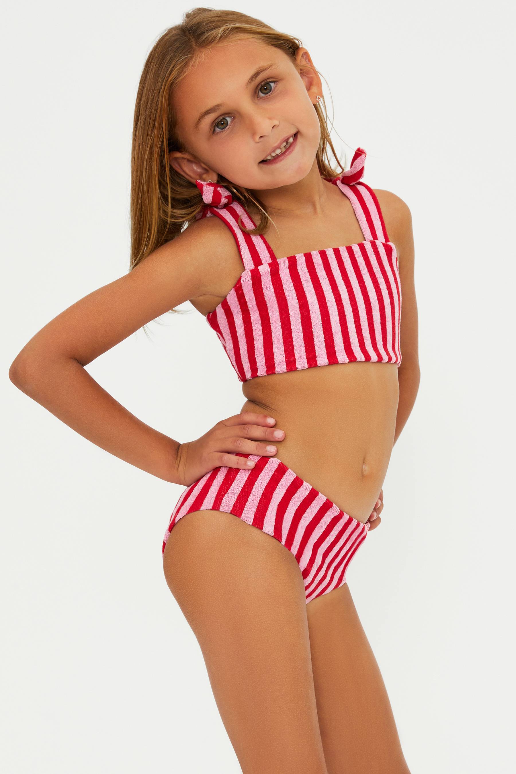 Little Stella & Janie Set Candy Cane Stripe Terry