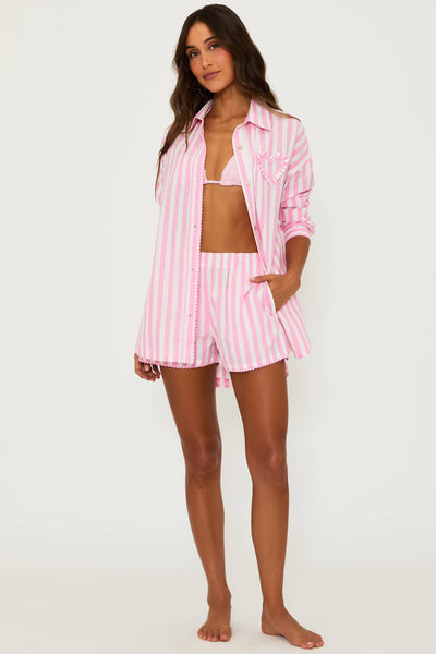 Beach Riot | Tia Short Prism Pink Stripe | Cover Up Shorts | Beach