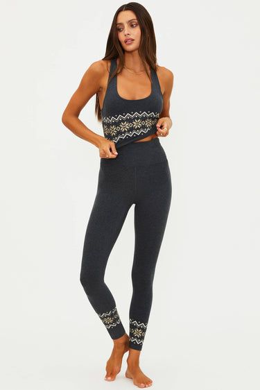 Piper Legging Fairisle Charcoal Heather