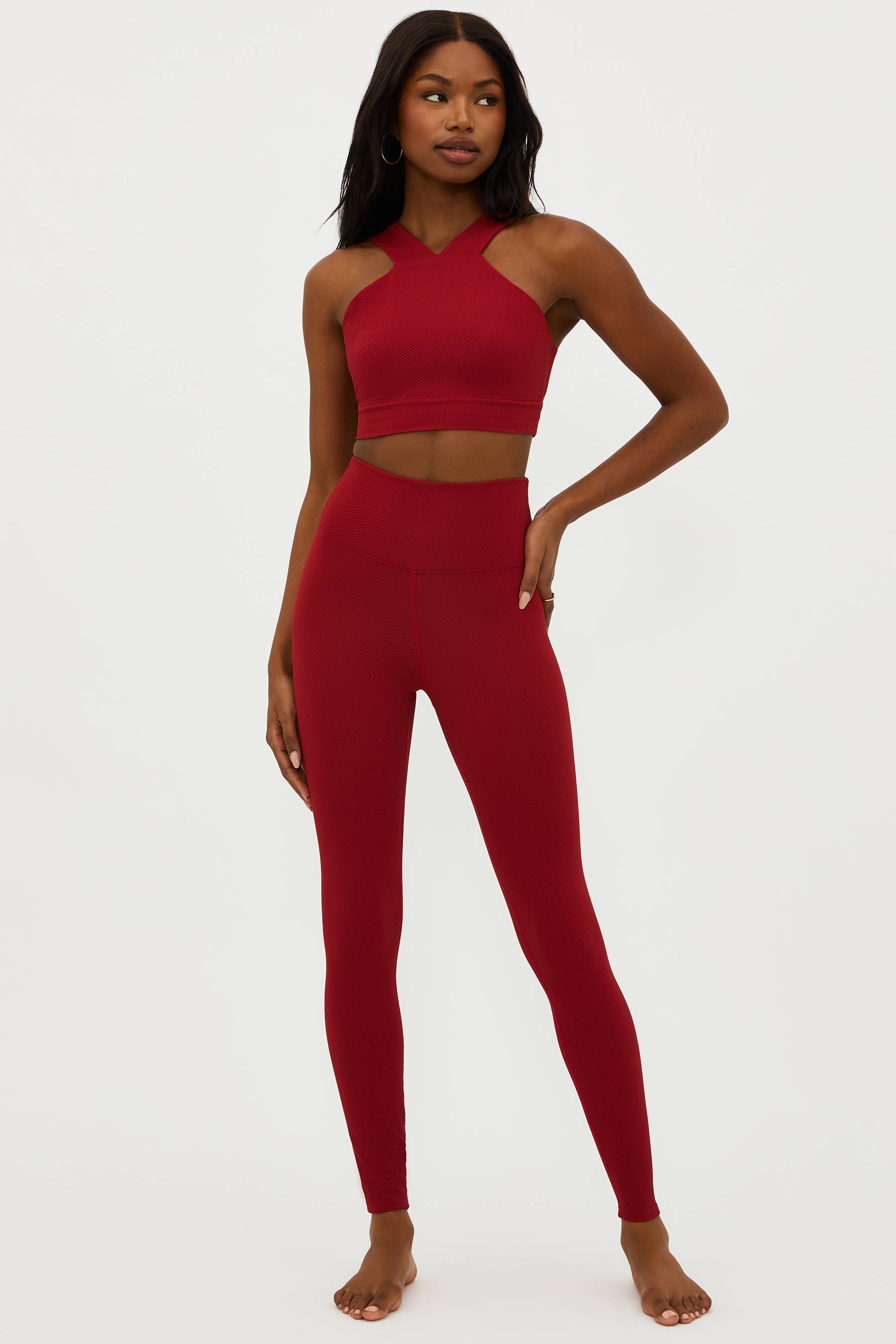 Piper Legging Rio Red Waffle