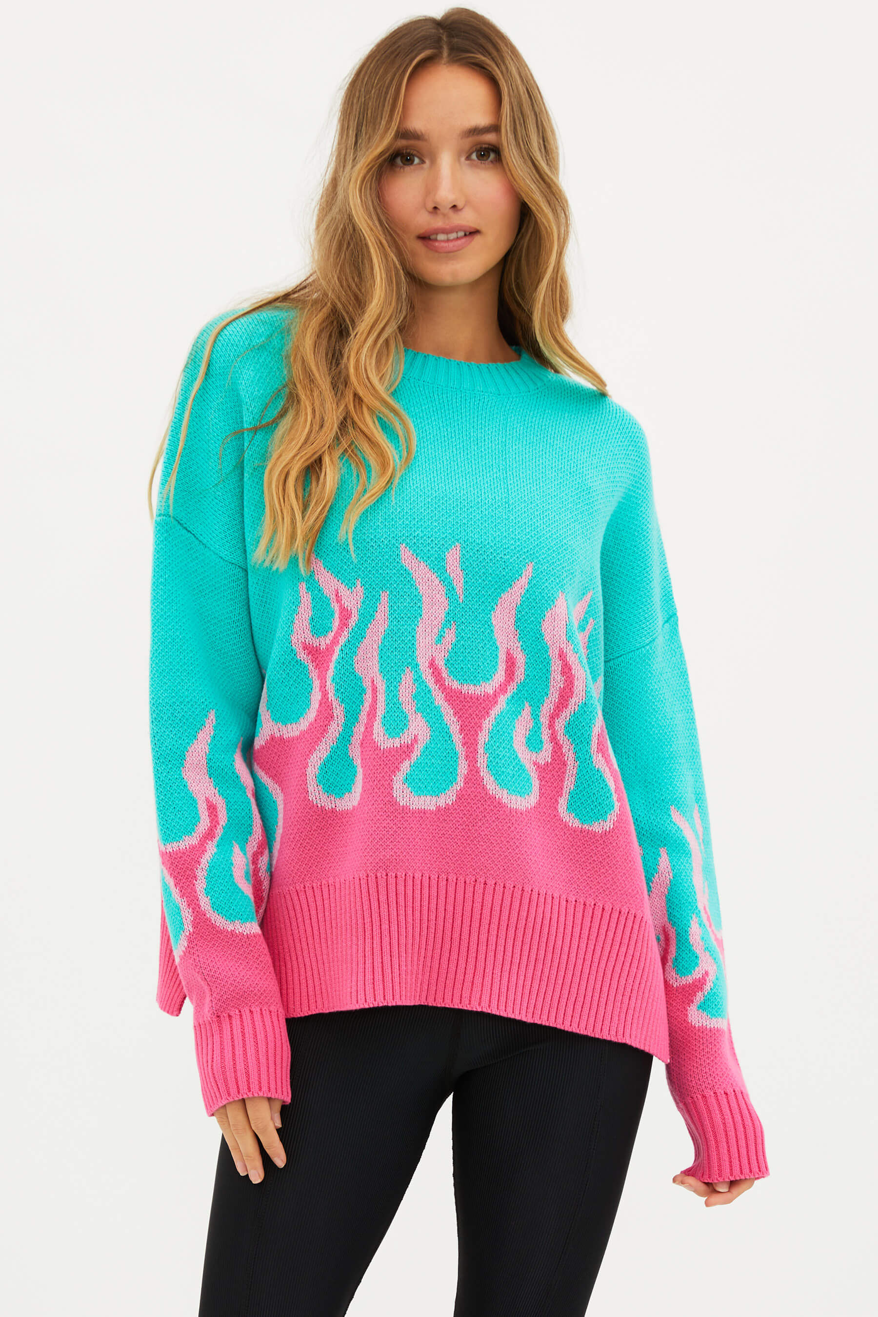 Beach Riot | Callie Sweater Fandango Flames | Crew Neck Sweater | Beach ...