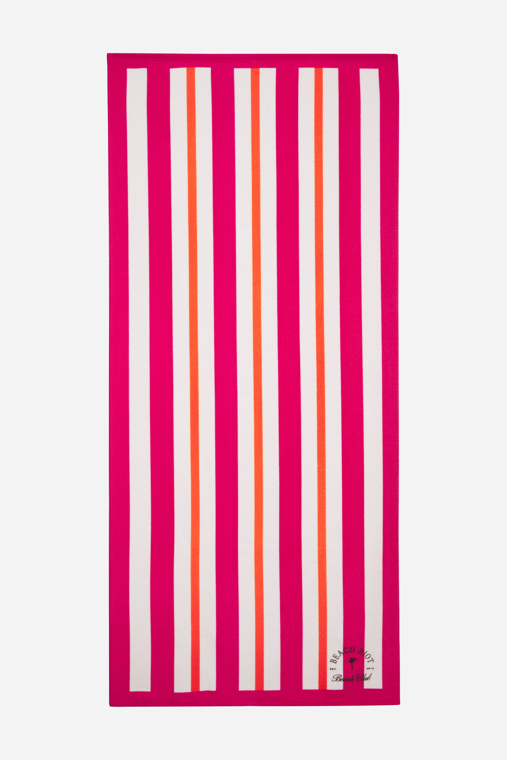 Beach Club Towel Pink Orange Stripe