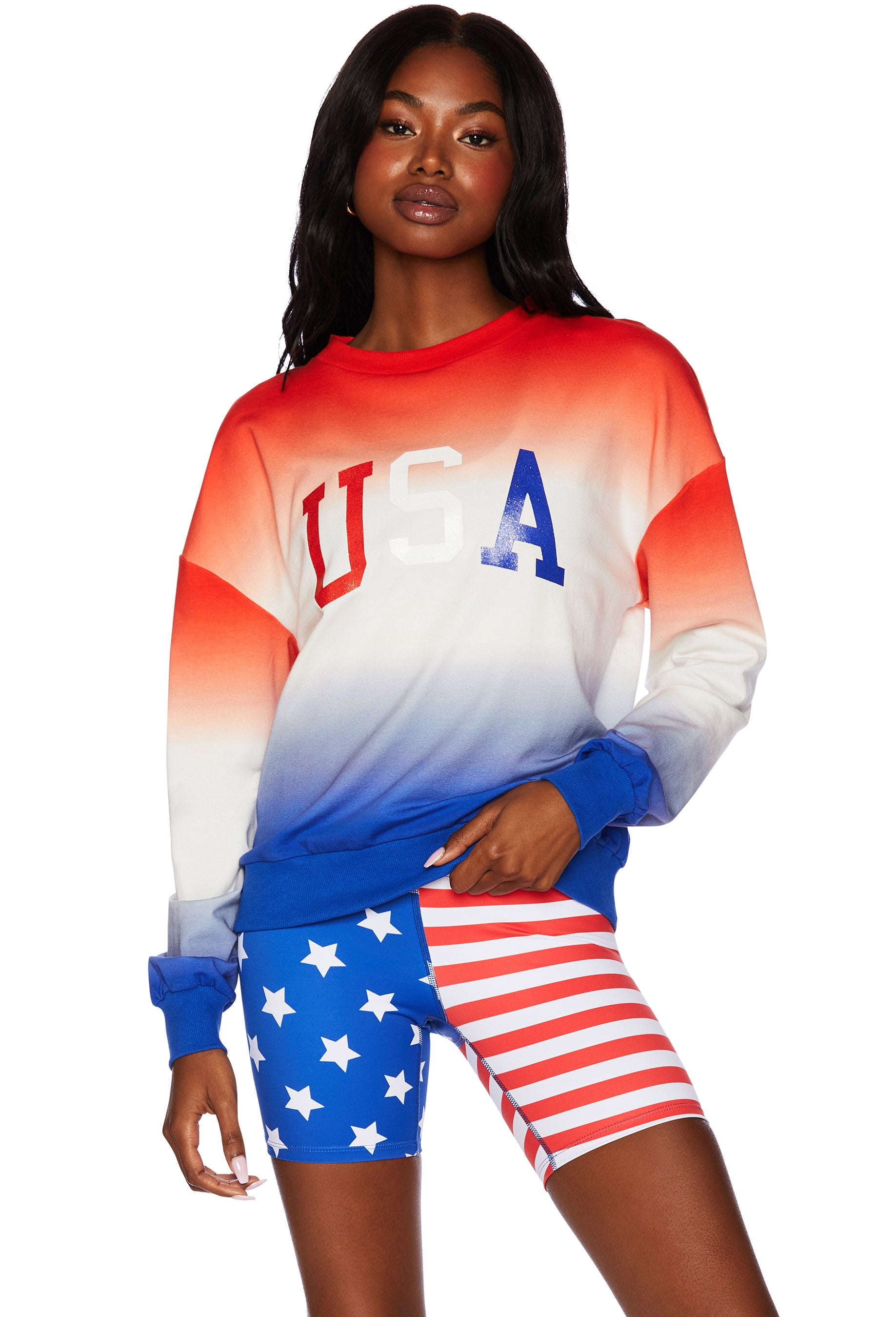 USA Sweatshirt Patriotic Gradient