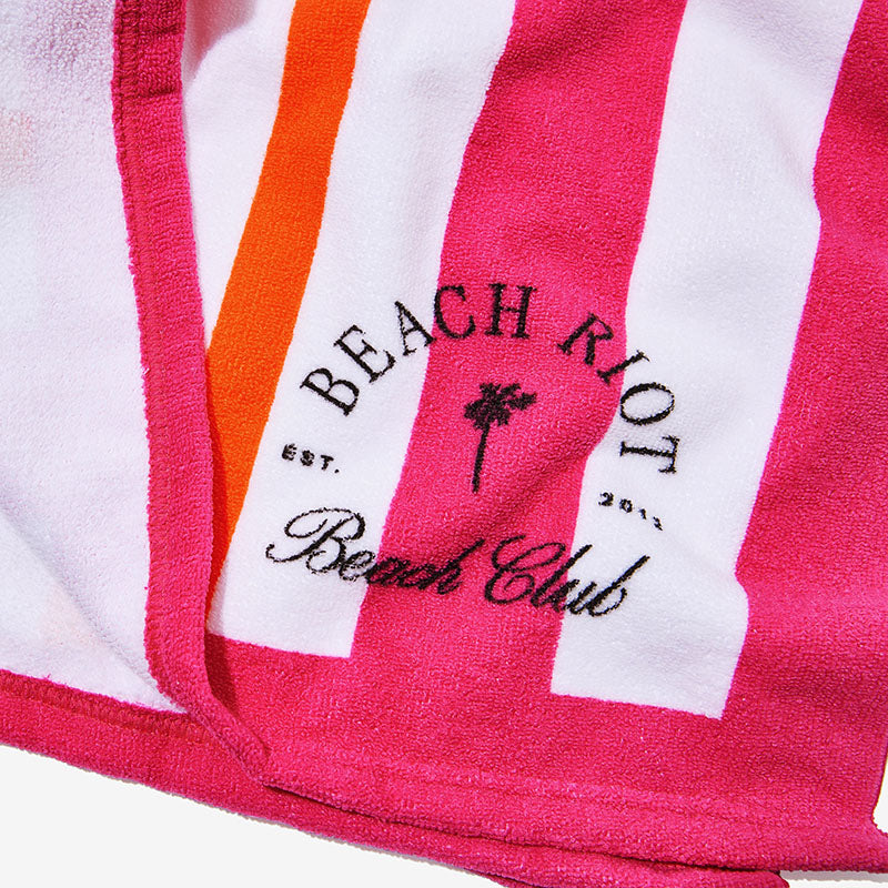 Beach Club Towel Pink Orange Stripe