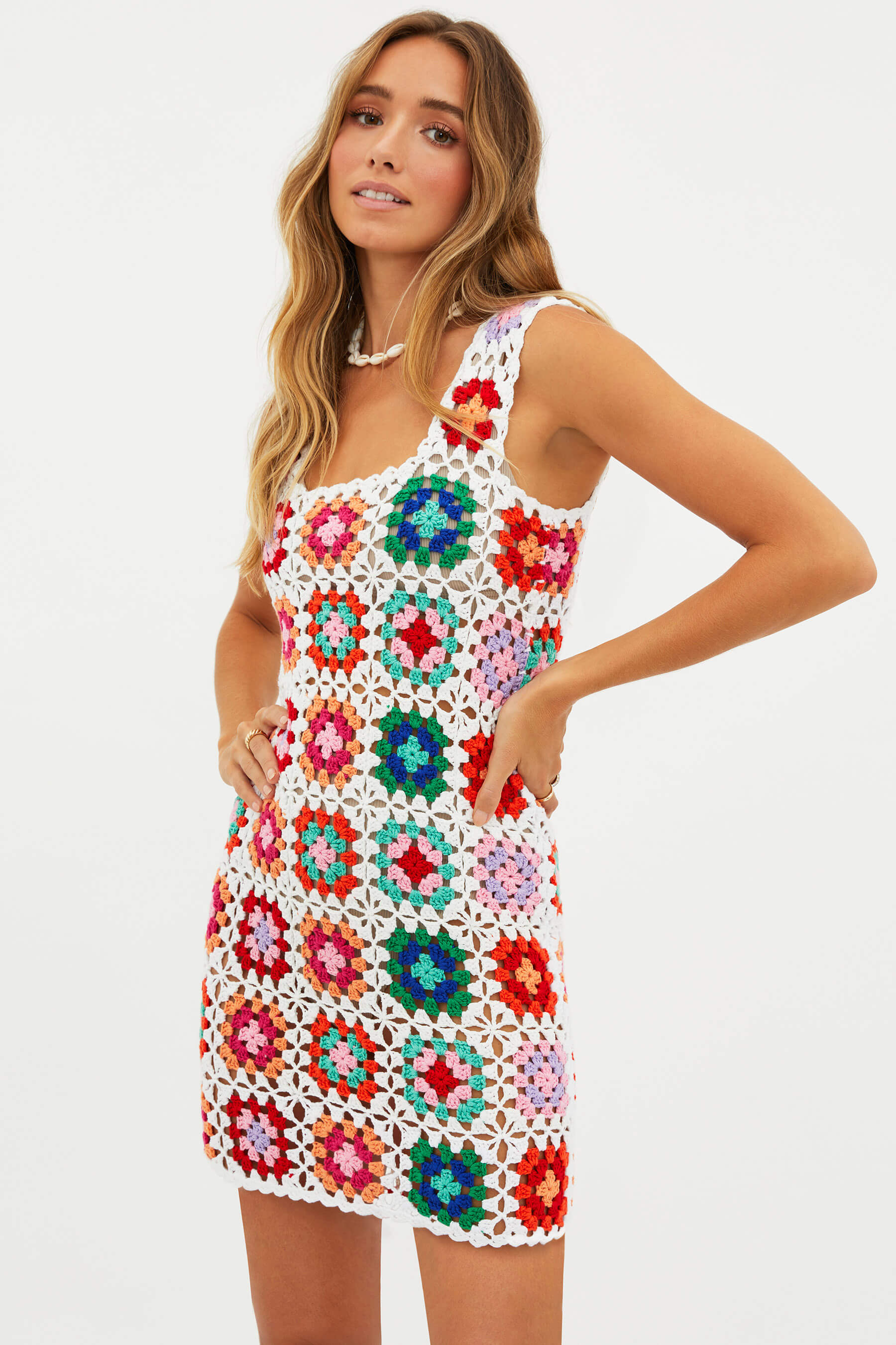 James Dress Tropical Sunset Crochet